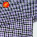 Tela de poliéster de punto de pata de color púrpura con paneles de serie de tres colores